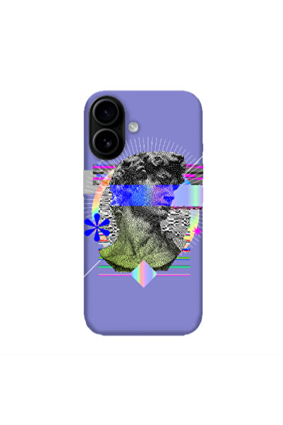 Other Apple Iphone 16 plus Statue pixels Purple Colored Silicone TPU Θήκη