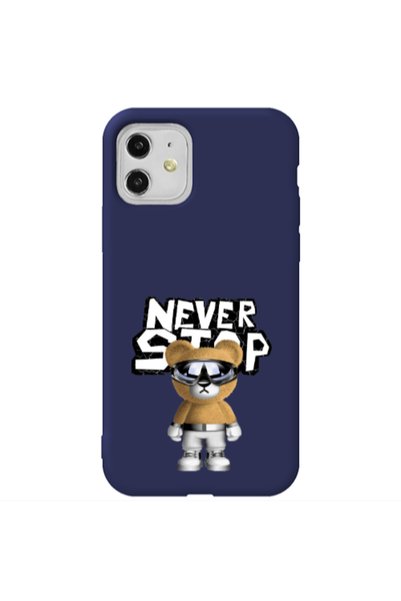 Other Apple iPhone 11 Never stop Dark blue Colored Silicone TPU Θήκη