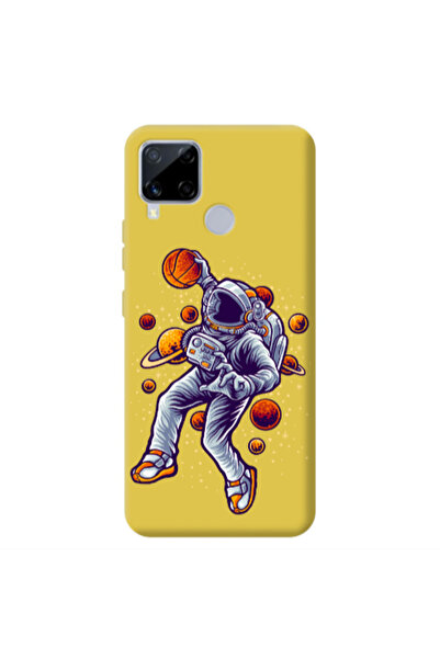 Other Realme C25 Space Basketball Yellow Colored Silicone TPU Θήκη