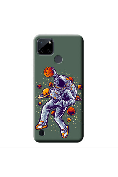 Other Realme C25Y Space Basketball Dark Green Colored Silicone TPU Θήκη