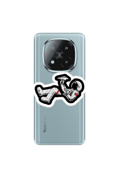 Other Xiaomi Redmi Note 14 Pro + 5g Astronaut flies a plane Transparent Silic...