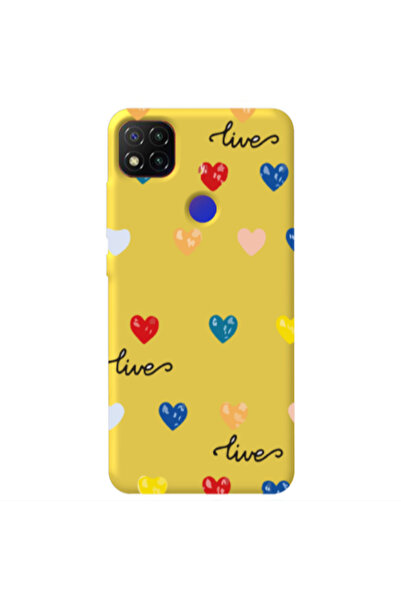 Other Xiaomi Redmi 9c Heart Lives Yellow Colored Silicone TPU Θήκη