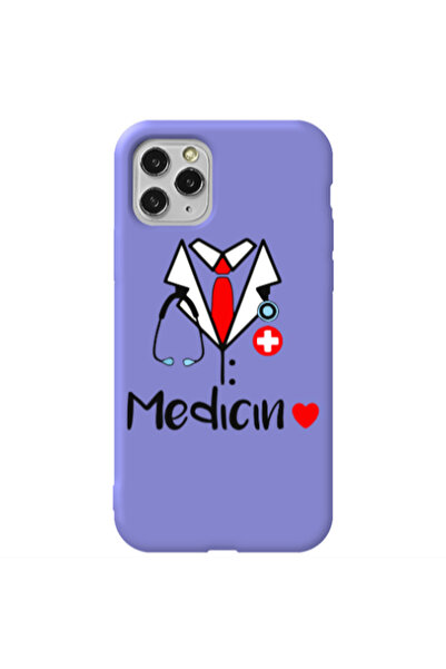 Other Apple iPhone 11 Pro Medicin Purple Colored Silicone TPU Θήκη