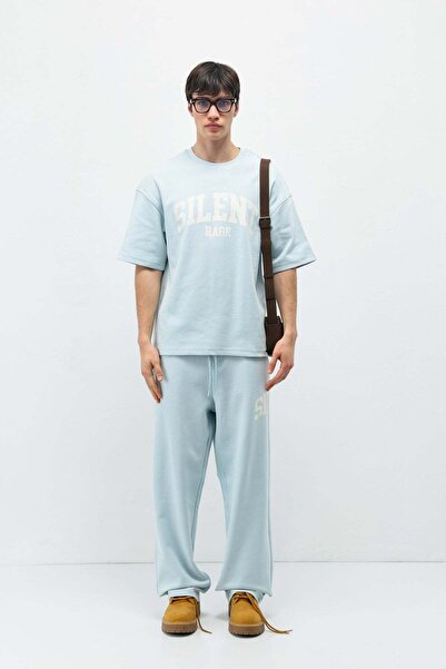 VAMOSCLO Oversize Printed Tracksuit Set Baby Blue