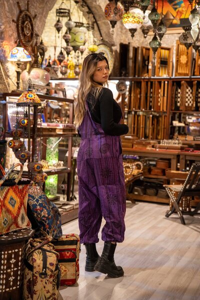 Fibula Authentic Adjustable 100% Cotton Unisex Ethnic Pattern Patehwork Jumpsuit