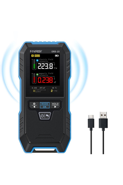 FNIRSI ERD-10 4'ü 1 Arada Elektromanyetik Radyasyon Detektörü