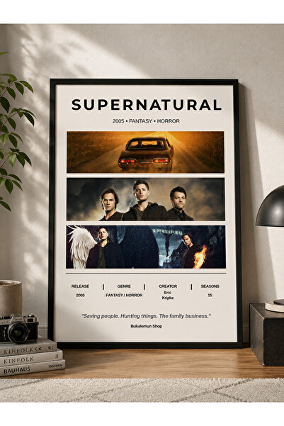 Bukalemun Shop Supernatural Dizi Afişi (Çerçevesiz) - A4 Minimalist Poster