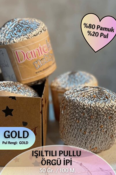 Dantelux Sparkling Sequin Knitting Yarn (80% Cotton - 20% Metallic Sequins) 5...