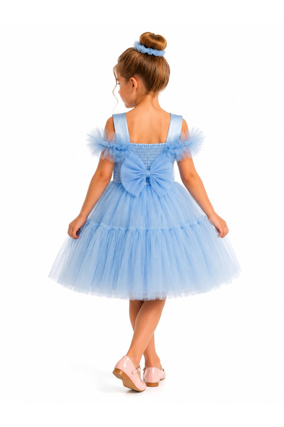 AHENGİM Girl's Tulle Evening Dress Princess Model Ak421