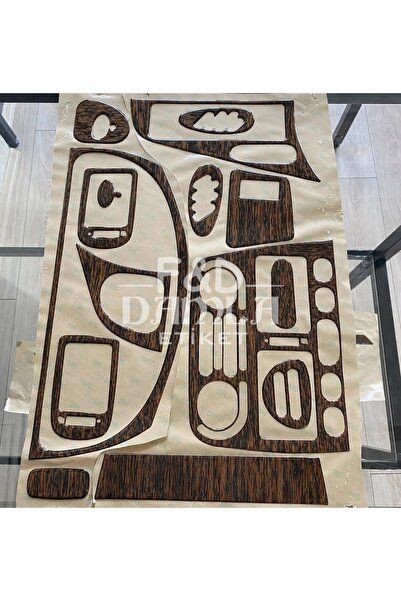 FD Damla Etiket Fiat Albea Palio Torpedo Console Trim Chest Mahogany Finish D...