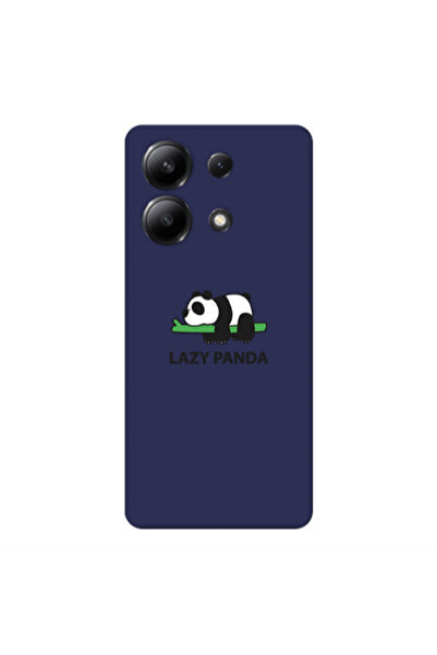 Other Xiaomi Redmi Note 13 4G Lazy panda Dark blue Colored Silicone TPU Θήκη