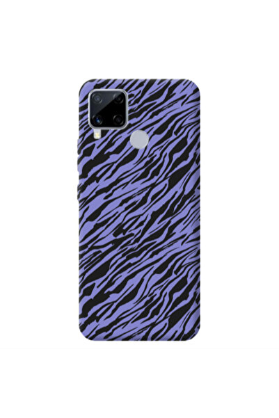 Other Realme C25 Black zebra Purple Colored Silicone TPU Θήκη