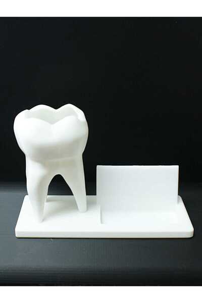 Abundix3Dstudio Dentist Desktop Organizer - Business Card Holder and Pen Hold...