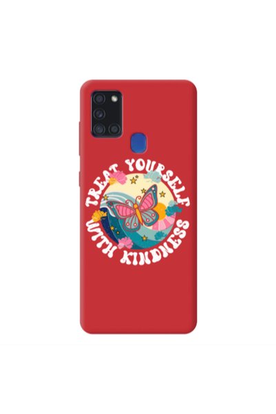 Other Samsung A21S Kindless Yourself Red Colored Silicone TPU Θήκη