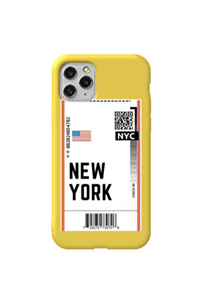 Other Apple iPhone 11 Pro New York NYC Yellow Colored Silicone TPU Θήκη