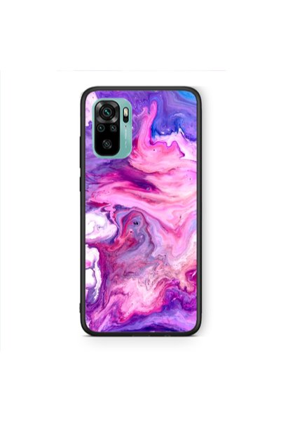 Other Xiaomi Redmi Note 10 4G Marble art Black Glossy Θήκη