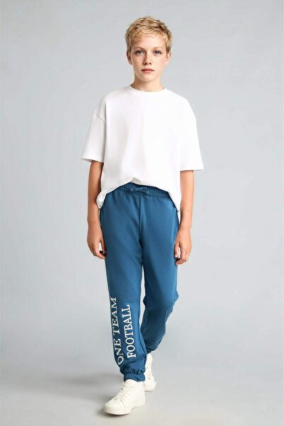 DeFacto Regular Fit Printed Indigo Sweatpants for Boys H9900A826Au