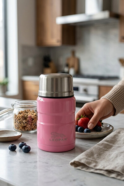 Cooker Leopard 500 ml Food Thermos with Spoon Yk1829