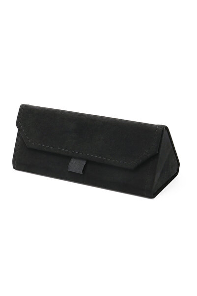 Choice Black European Plush Triangle Folding Glasses Elegant Sunglasses Case ...