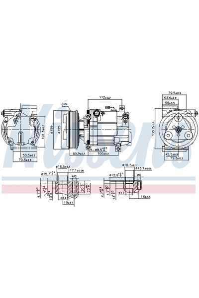 Nissens Compresor Aer Conditionat Clima MAZDA 3