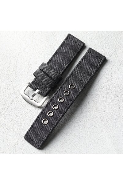 Choice9 20mm Brack silver buckle High end durable retro canvas strap, 20 22 2...