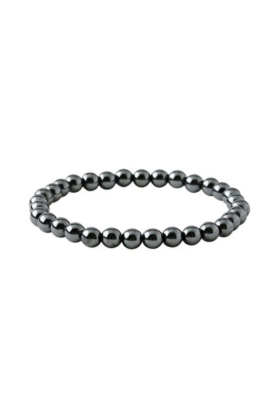 Hematit 6mm Doğal Taş Bileklik 16-17cm