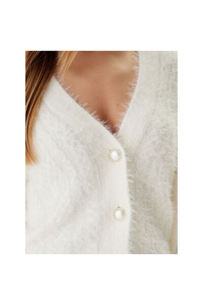 Guess Cardigan de damă W5BR0DZ3BH0 Crem