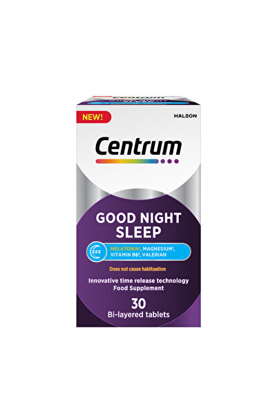 Centrum Συμπλήρωμα Ύπνου για Καλή Νύχτα, για το Άγχος και τον Ύπνο, 30 Ταμπλέτες