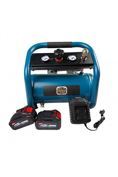 German Meister Compresor de Aer Portabil fara Fir 10L 2800W 2 Acumulatori XGT...