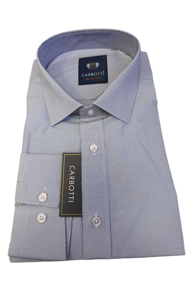 OEM Camasa barbati lila cu dungi, maneca lunga, slim fit, bumbac-poliester, m...