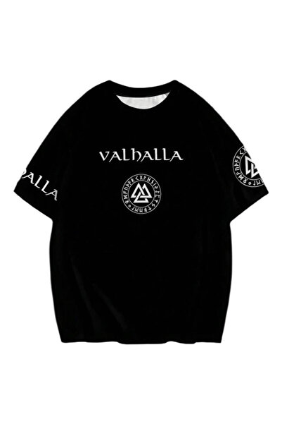 OEM Tricou barbati, larg, negru cu mesaj, imprimeu fata-verso, XXL