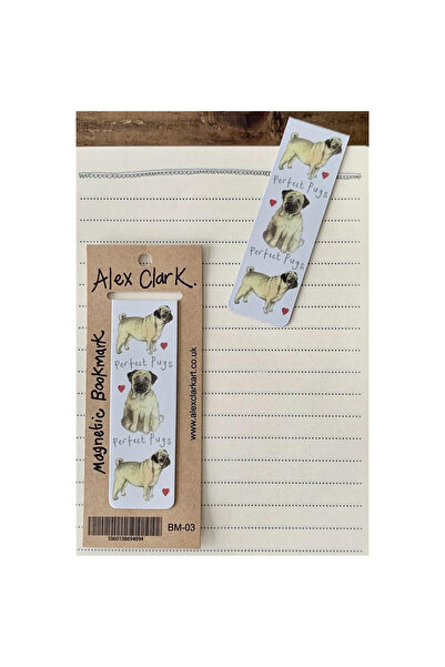 Alex Clark Semn de carte magnetic Mops multicolor 4.7x11.9cm