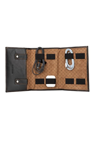 Bouletta Leather Cable Accessory Carrying Case Rst1 Black