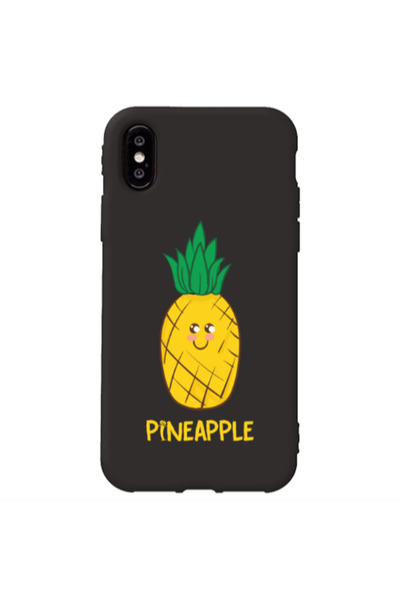 Other Apple iPhone X Pineapple Black Colored Silicone TPU Θήκη