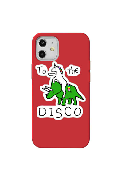 Other Apple iPhone 12 To the disco Red Colored Silicone TPU Θήκη