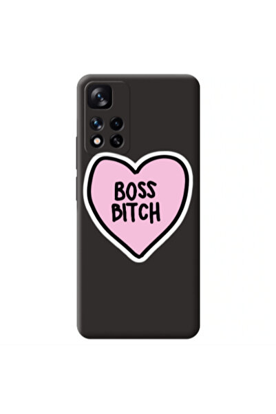 Other Xiaomi Redmi Note 11 Pro 5G Boss Bitch Black Colored Silicone TPU Θήκη