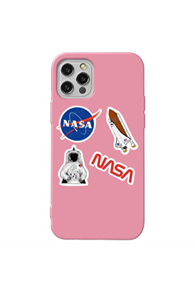 Other Apple iPhone 12 Pro Max Nasa Pink Colored Silicone TPU Θήκη