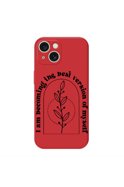 Other Apple iPhone 15 I am Becoming Red Colored Silicone TPU Θήκη