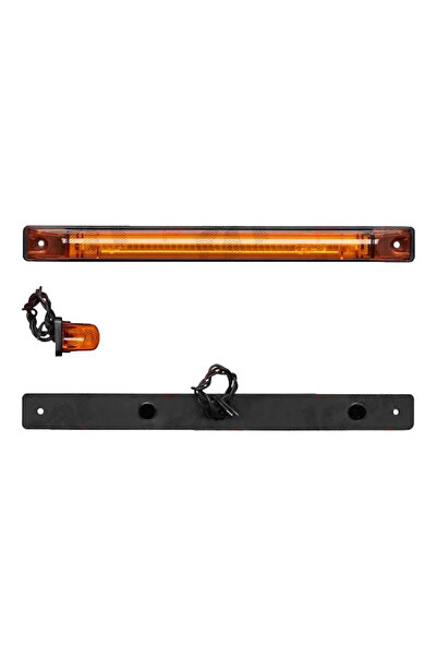 RapidAuto Lampa gabarit auto 12V/ 24V cu LED dreptunghiulara sticla Portocali...