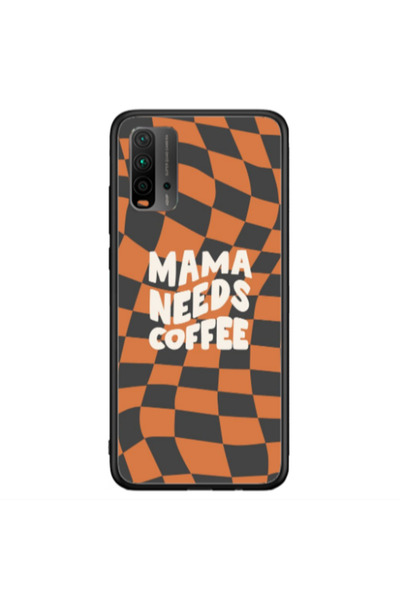 Other Xiaomi Redmi 9T Mama needs coffee Black Glossy Θήκη
