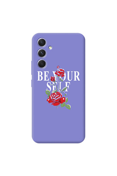 Other Samsung A56 Be Your Self Purple Colored Silicone TPU Θήκη