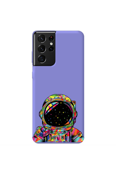 Other Samsung S21 Ultra Astronaut 209 Purple Colored Silicone TPU Θήκη