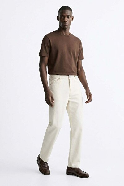 BARRELS AND OIL Men's Relaxed Fit Jean Trousers - Bone
