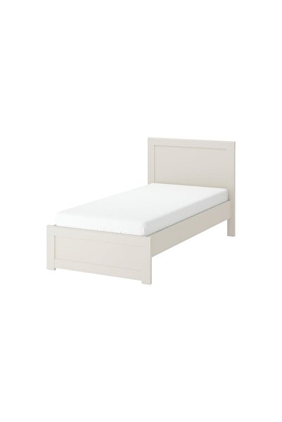 IKEA tek kişilik karyola, kırık beyaz, 90x200 cm, çekmecesiz