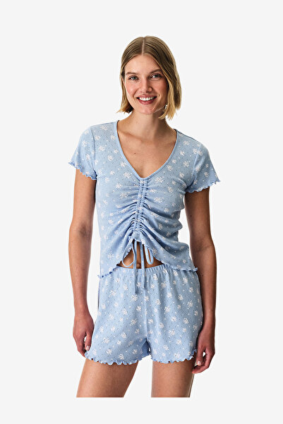Penti Women Coralie Pointel Short Sleeve Shorts Blue Set