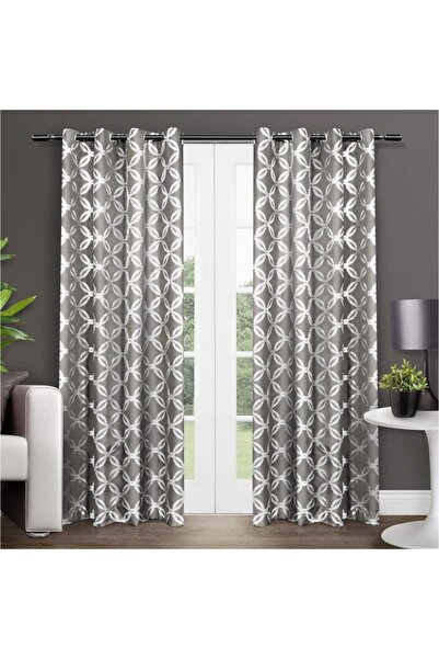 Yıldızan Albemo Exclusive Home Curtains - Eh7920-02 2-X84G Modo Metallic Geom...