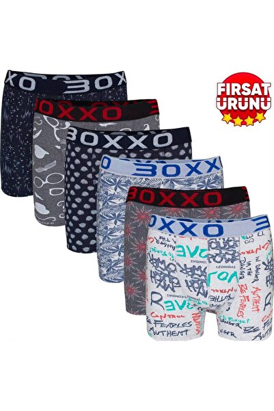 medineticaret 6-Pack Patterned Cotton Lycra Men's Boxers