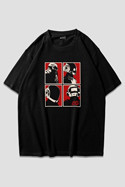 ZOKAWEAR Daft Punk Black Oversize T-Shirt