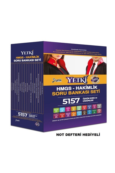 Yetki Yayıncılık YETKİ HMGS VE HAKİMLİK SORU BANKASI SETİ 2026 (NOT DEFTERİ H...