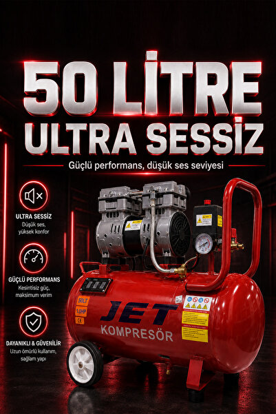 PROXTECH Turbo Bakır Sargılı SESSİZ 50 LT Hava Kompresörü | Pro Seri Süper Hızlı SET